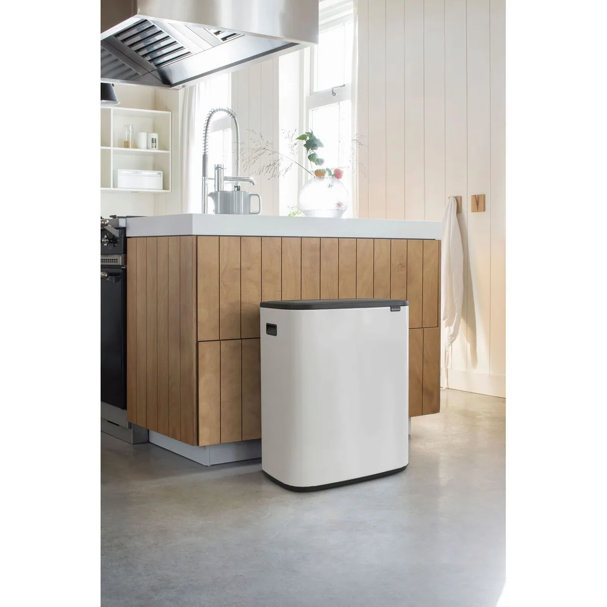 Brabantia Bo Touch Bin, 2 x 30L, einfache Mülltrennung, elegantes Design, herausnehmbare Inneneimer 2