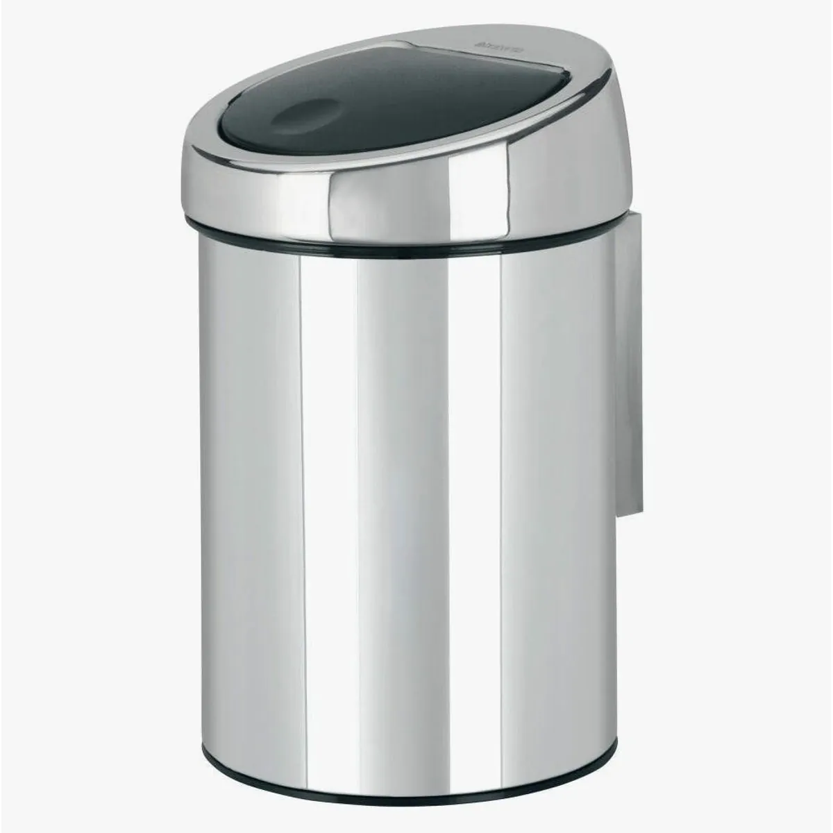 Brabantia Touch Bin Mülleimer mit Wandhalterung, sanftes Öffnen, abnehmbarer Deckel