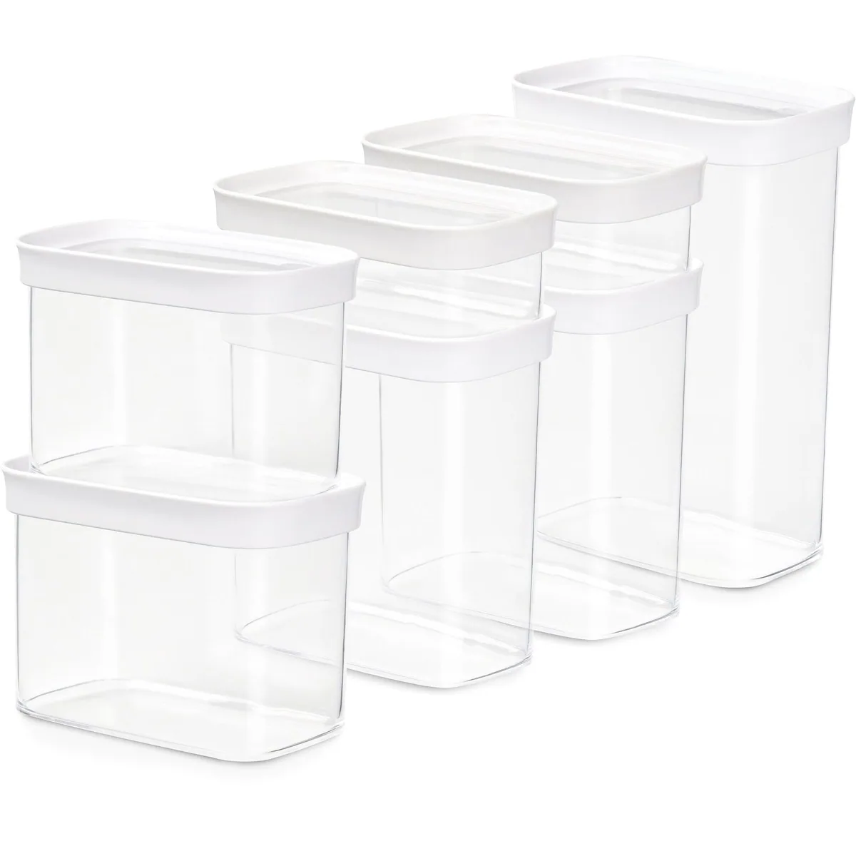 EMSA Optima Vorratsdosen Set, 7-tlg, hygienisch und platzsparend