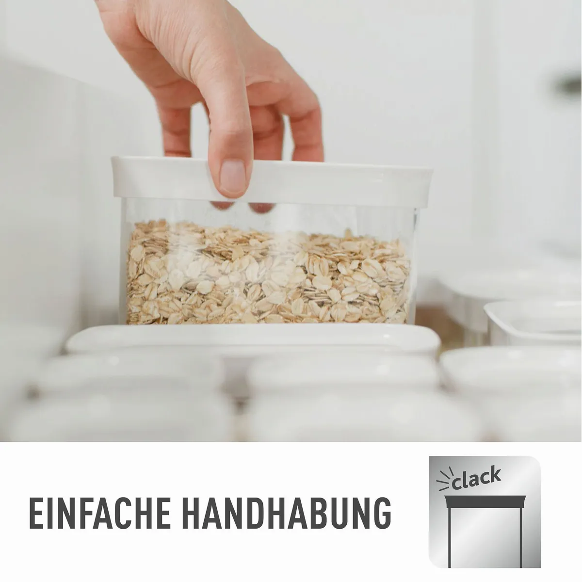 EMSA Optima Vorratsdosen Set, 7-tlg, hygienisch und platzsparend 5