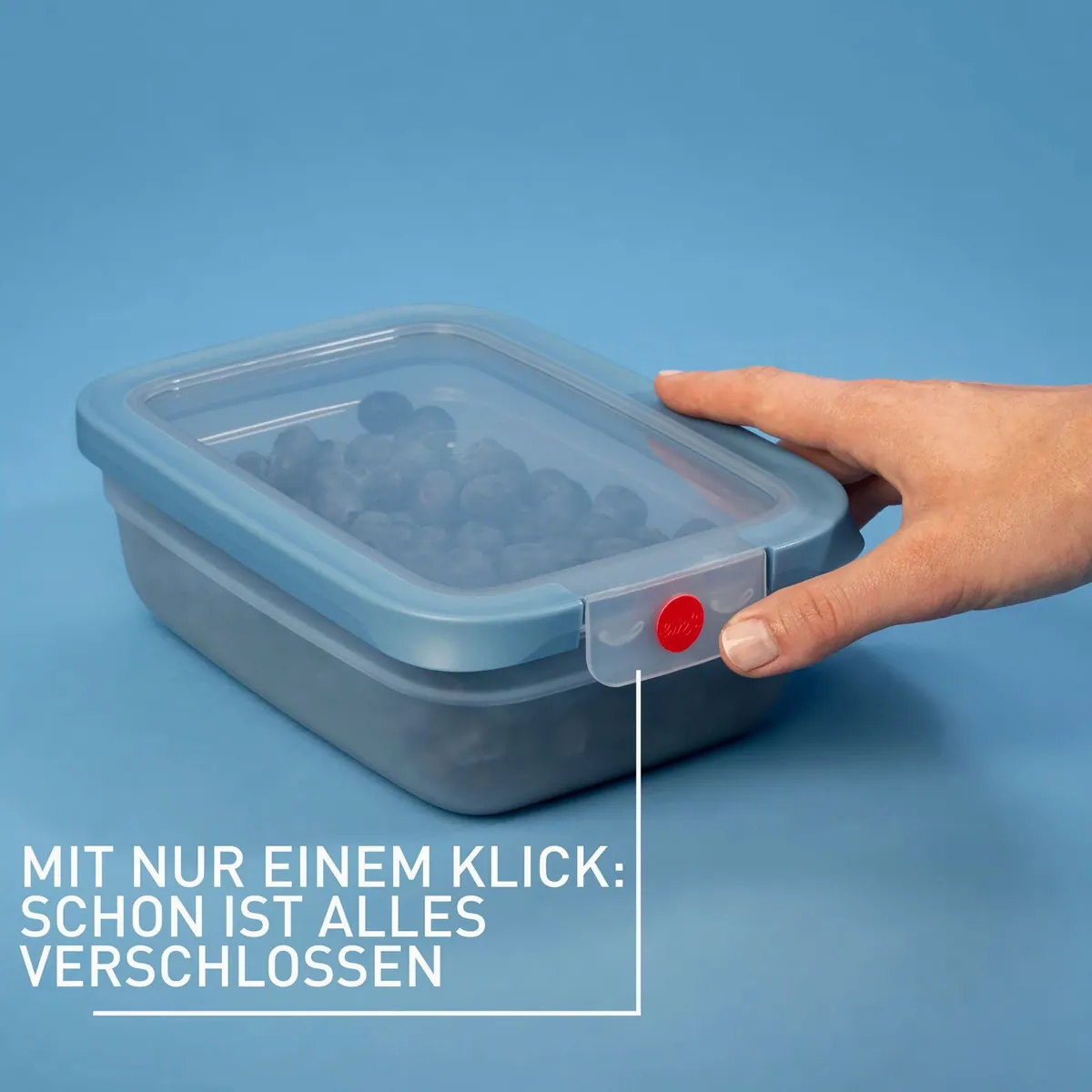 EMSA oneClick Frischhaltedosen Set, 3-teilig, 100% dicht, einfaches Öffnen und Schließen 2