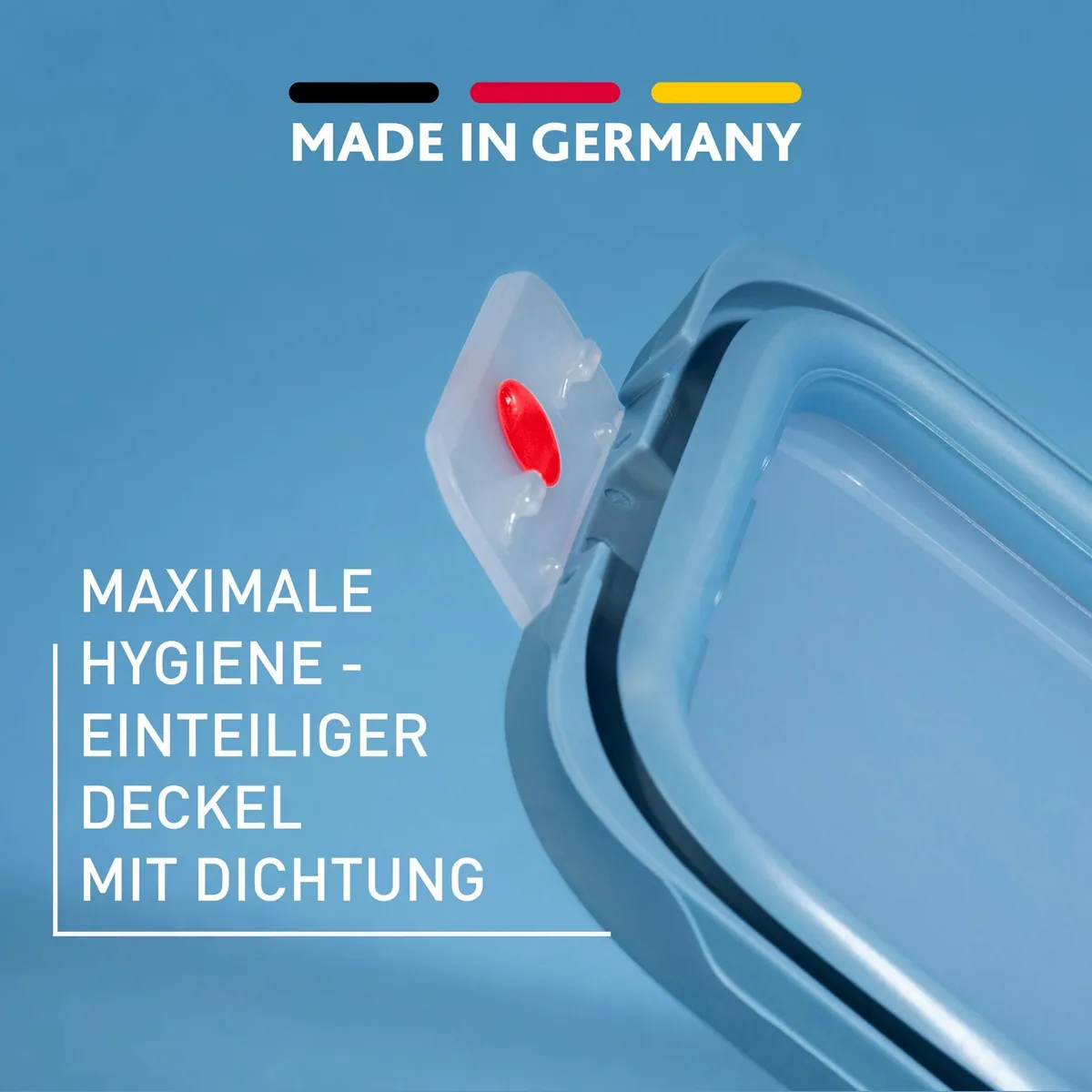EMSA oneClick Frischhaltedosen Set, 3-teilig, 100% dicht, einfaches Öffnen und Schließen 4