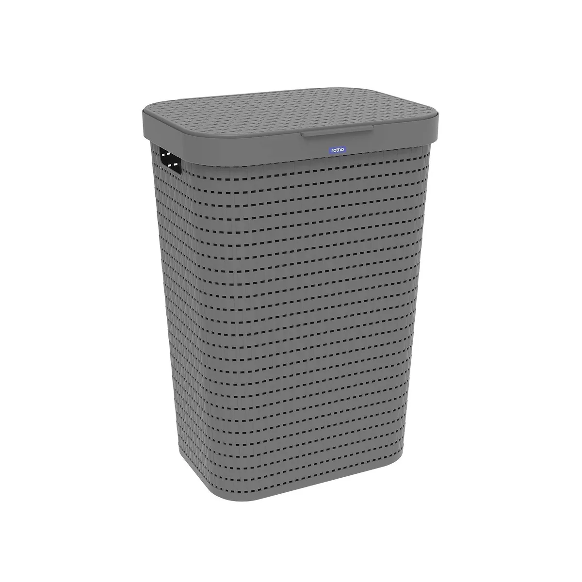 Rotho Wäschekorb COUNTRY, 55l Volumen, praktische Tragegriffe, elegante Rattan-Optik