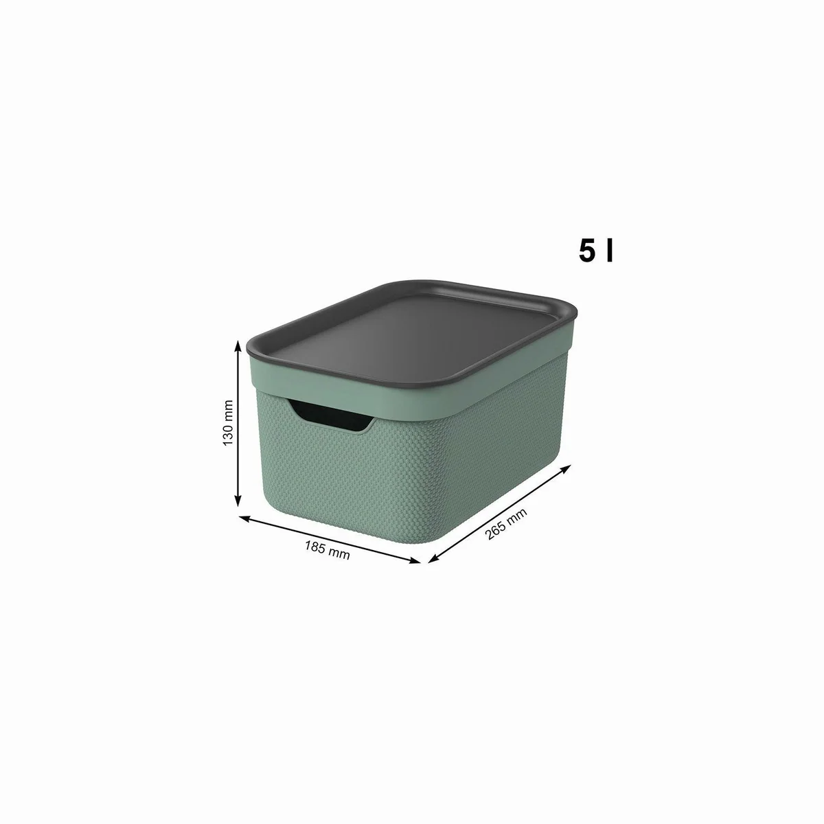 Rotho Jive Aufbewahrungsbox, stapelbar, 3er-Set, 5l — platzsparend, vielseitig, in frischen Farben 4