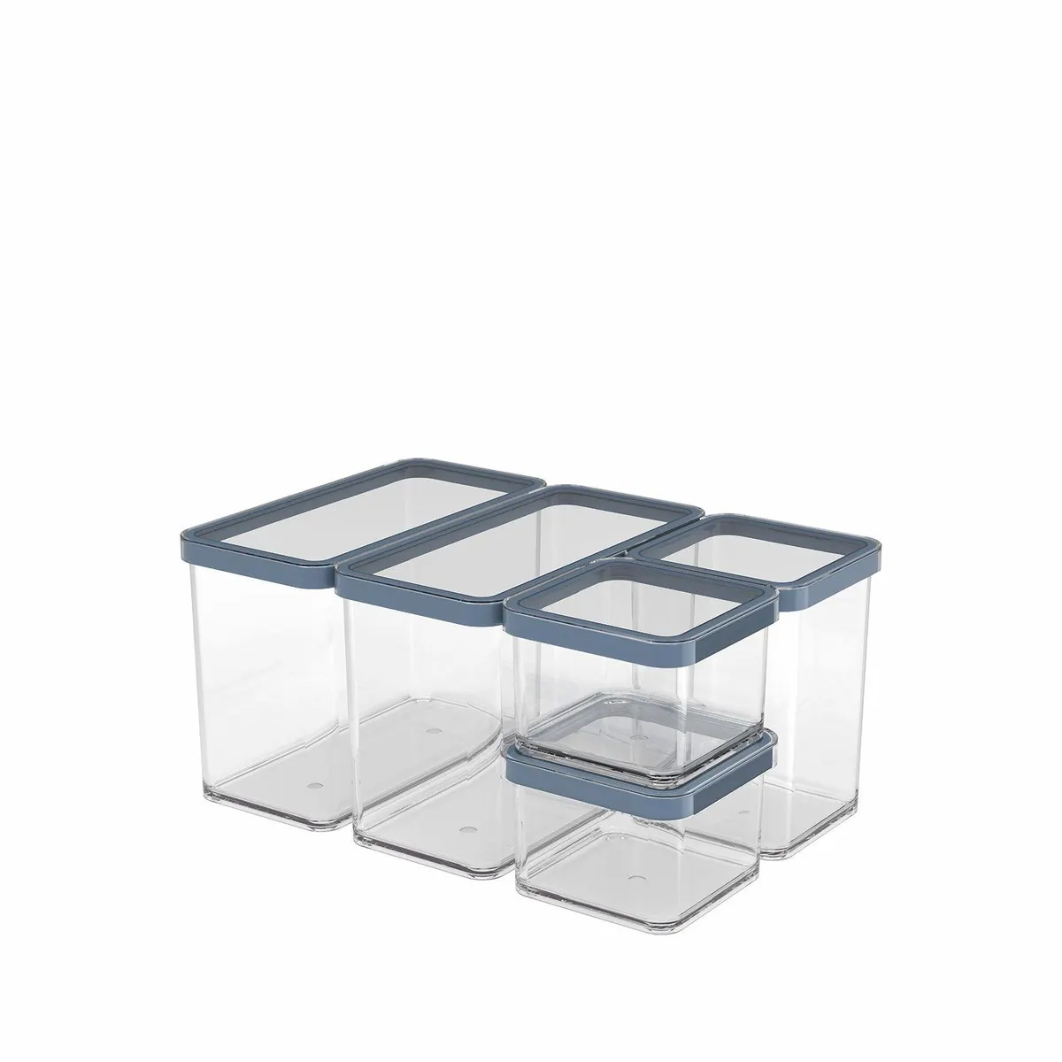 Rotho Loft Vorratsdose 5er-Set, vielseitig & hochtransparent