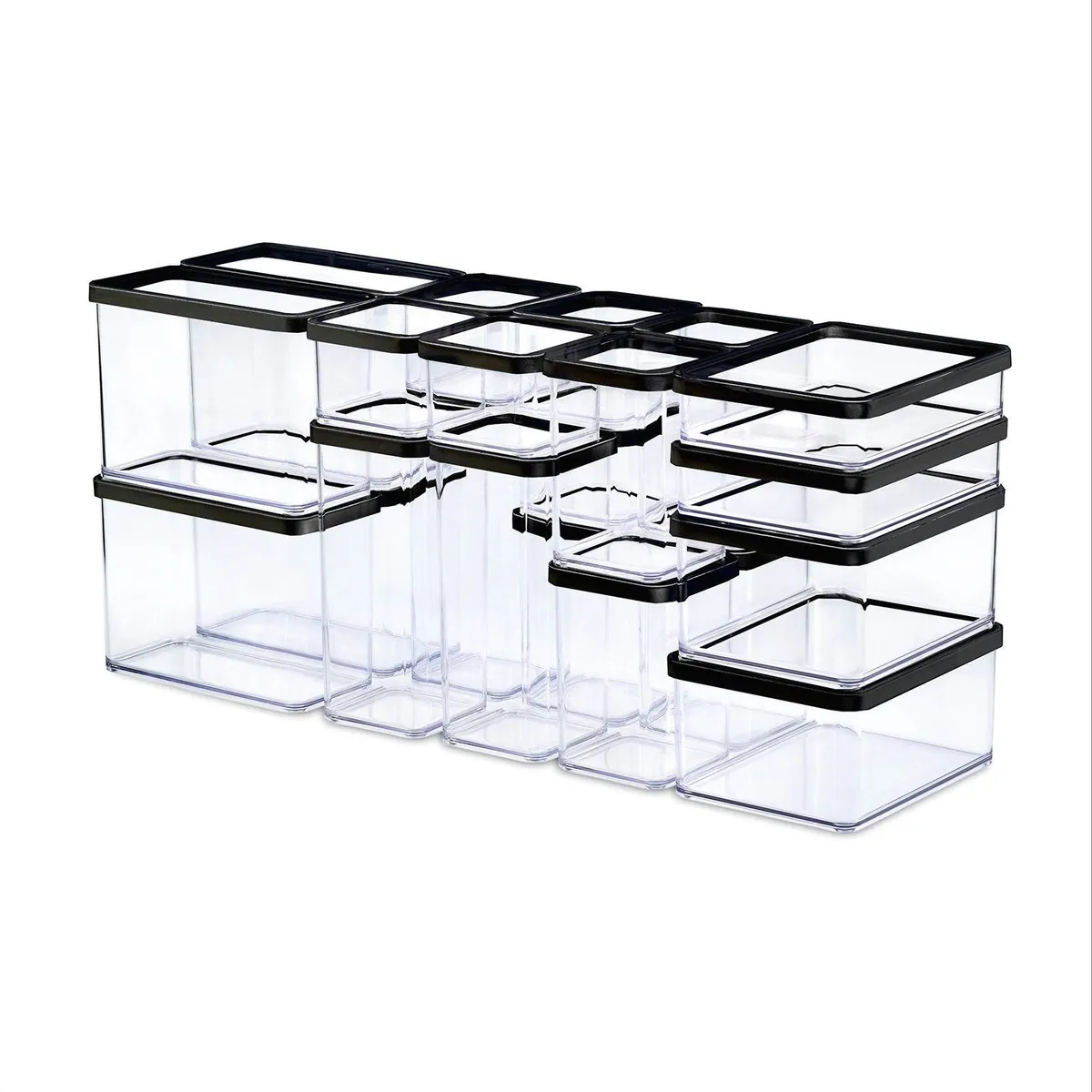 Rotho LOFT Vorratsdosen-Set 24-tlg., luftdicht, stapelbar, vielseitig