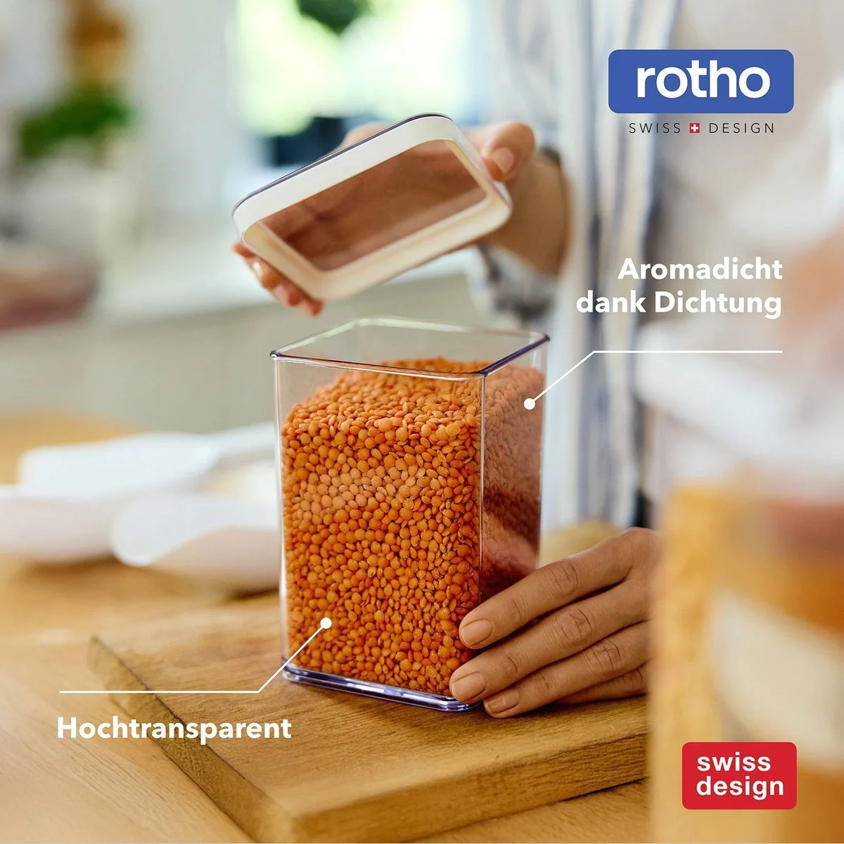 Rotho LOFT Vorratsdosen-Set 24-tlg., luftdicht, stapelbar, vielseitig 4