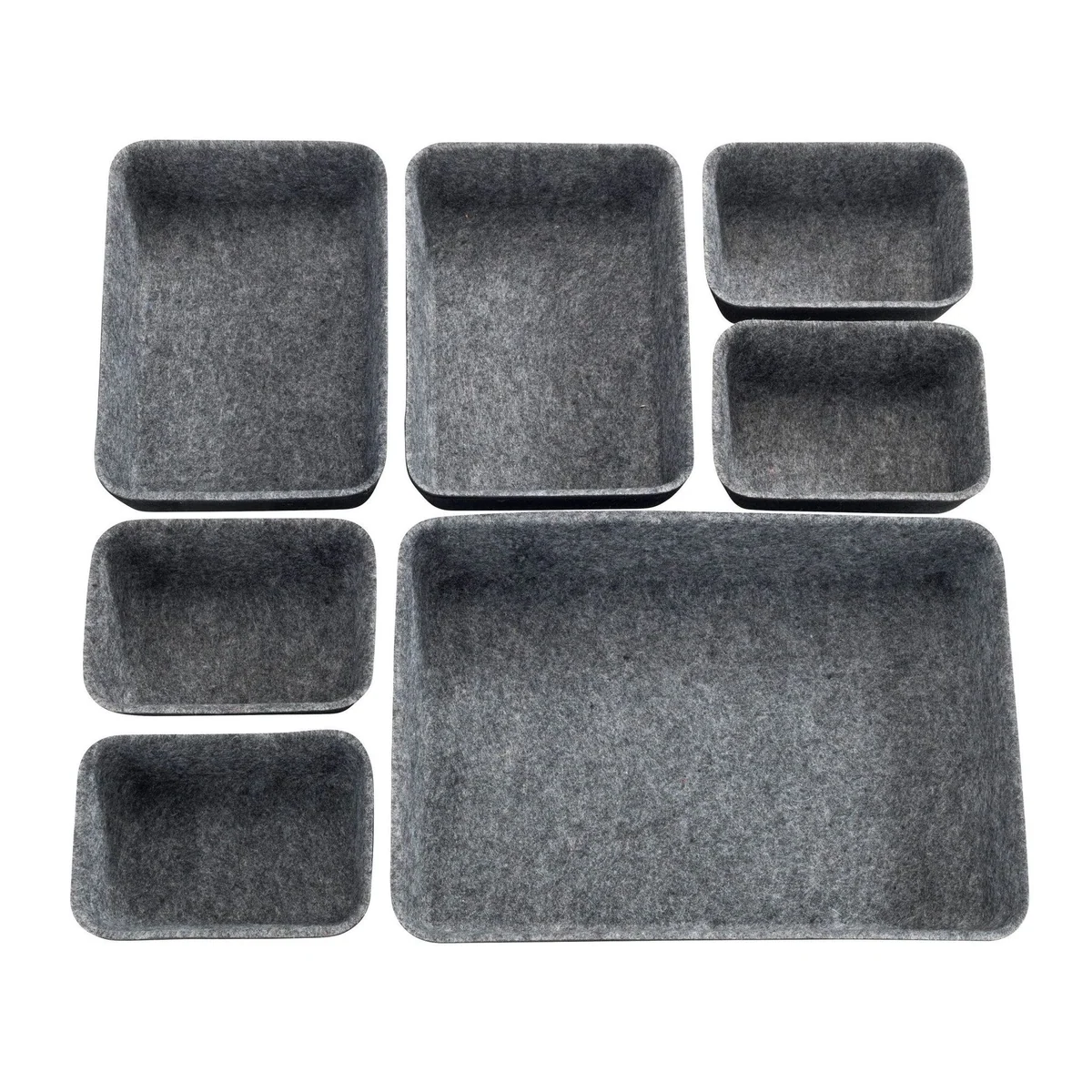 WENKO Organizer Set, 7-teilig, für Schubladen, aus recyceltem Polyesterfilz