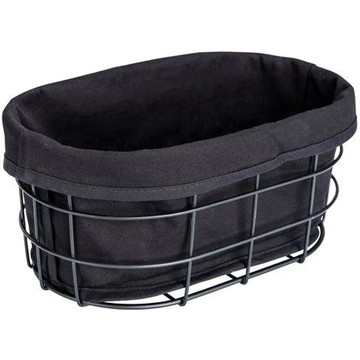 WENKO Brotkorb Bela, Baumwolle, Metall, modernes Design, herausnehmbare Einlage