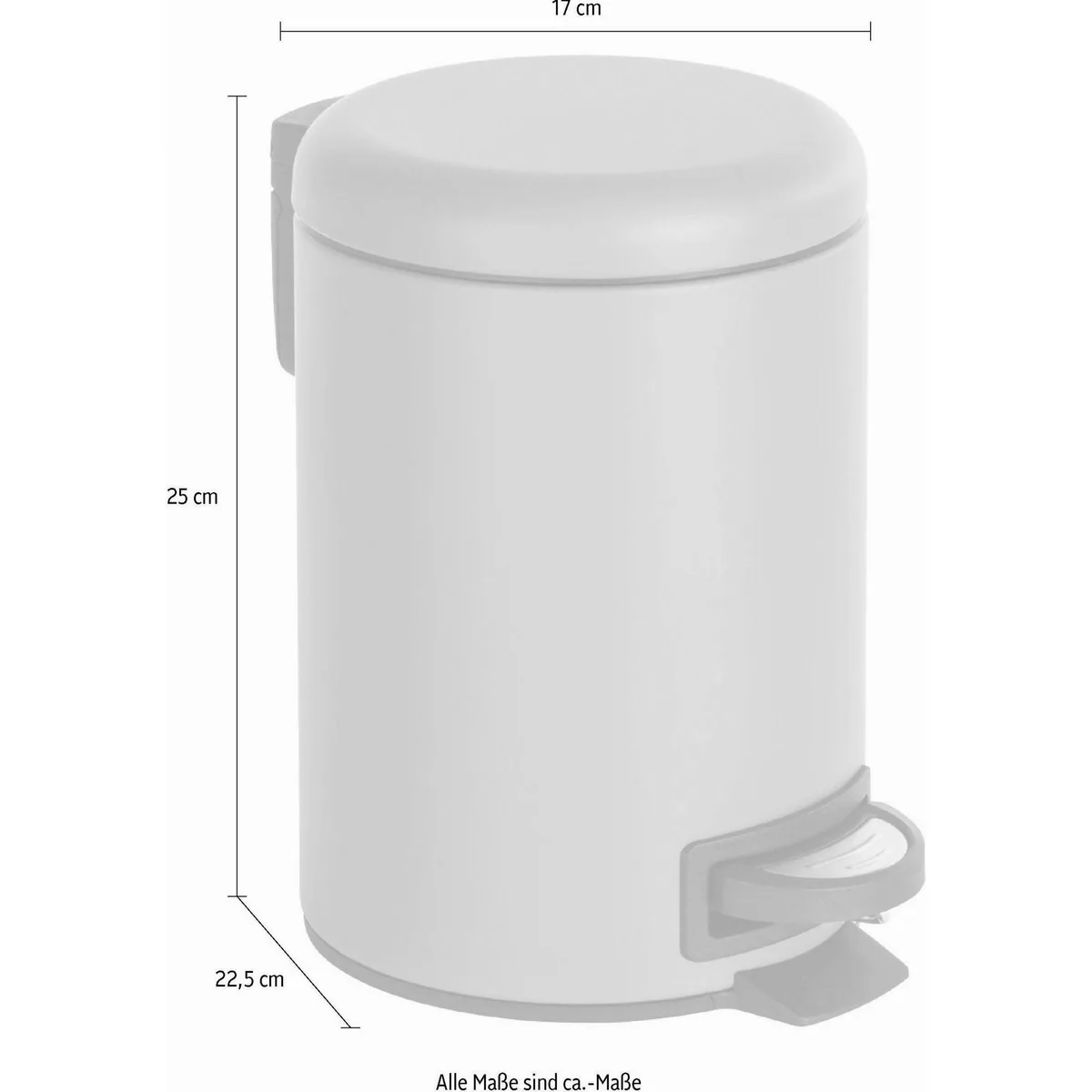 WENKO Kosmetikeimer Leman, 3 Liter, kompakt und funktional 2
