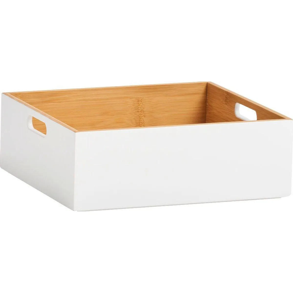 Zeller Aufbewahrungsbox, aus Bambus, skandinavisches Design, stapelbar