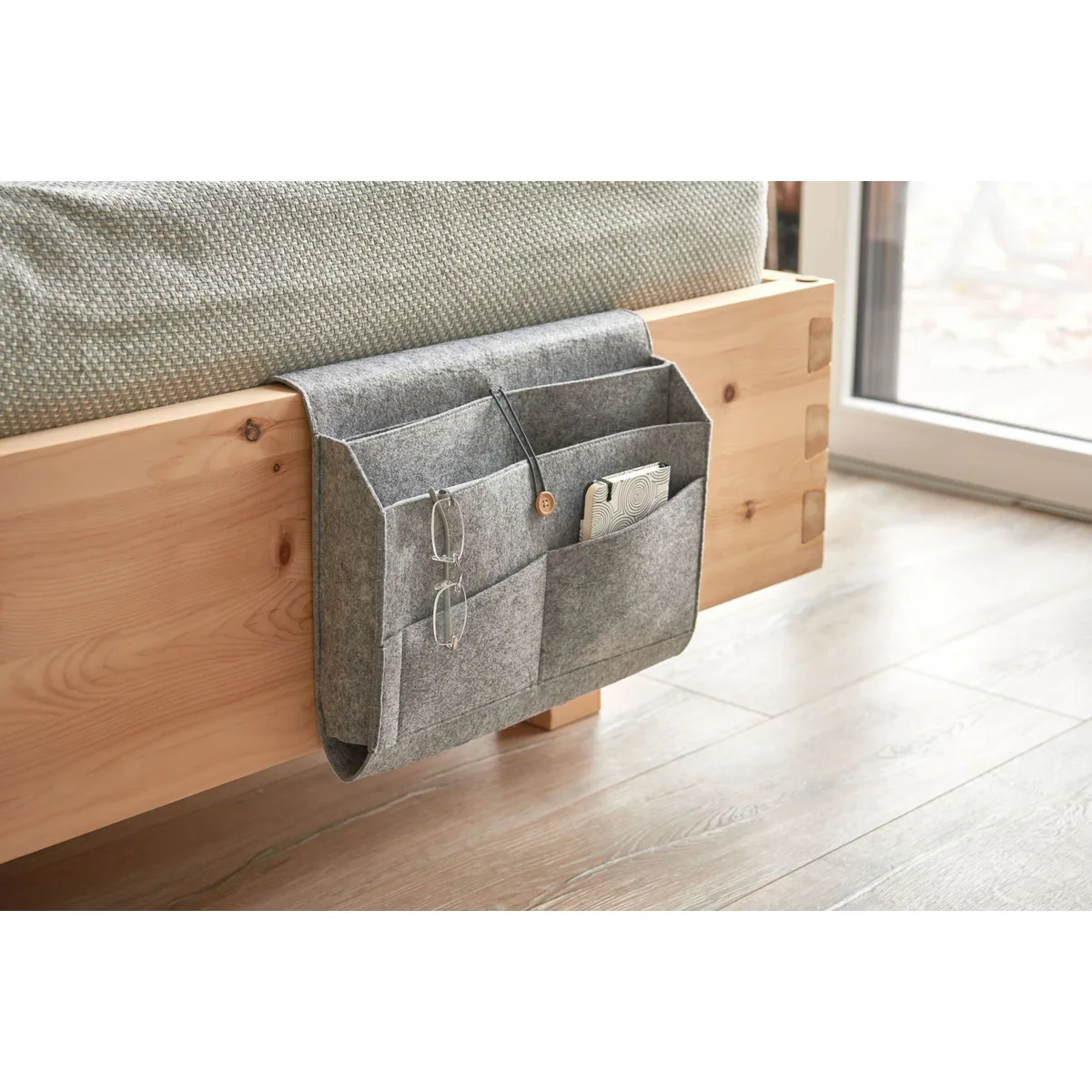 Zeller Aufbewahrungstasche Couch-Organizer, aus robustem Filz, grau 3