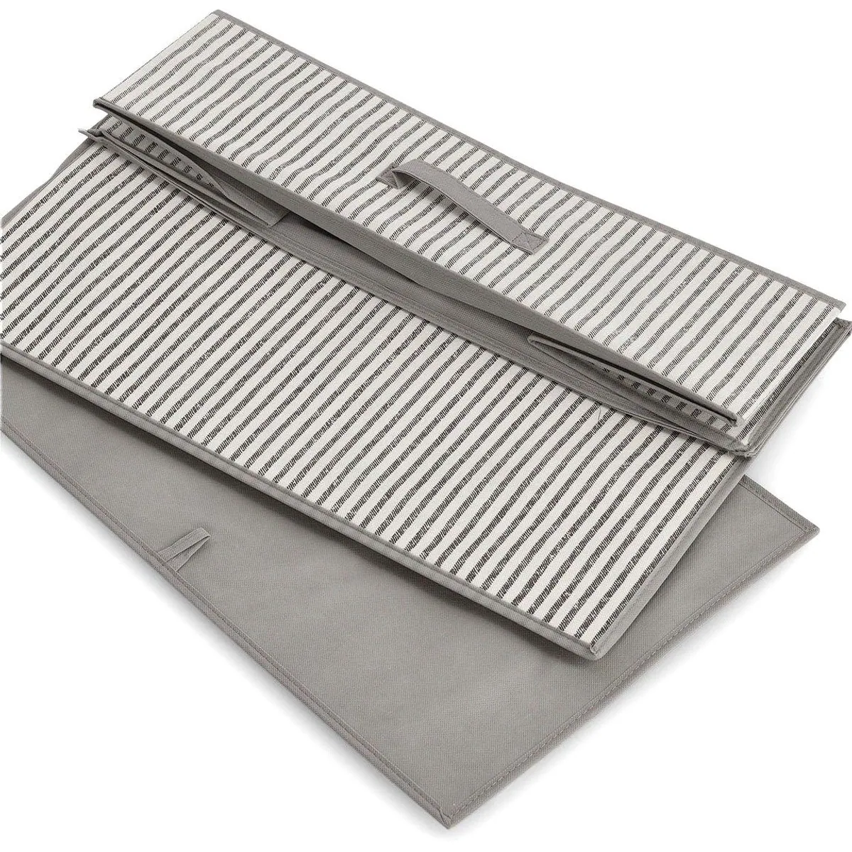 Zeller Aufbewahrungsbox Stripes, praktisches Vlies, beige 2