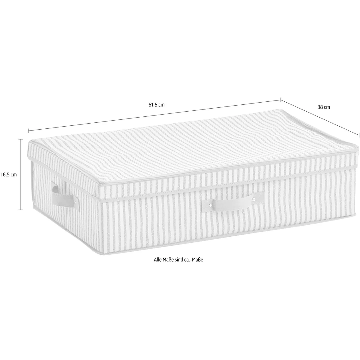 Zeller Aufbewahrungsbox Stripes, praktisches Vlies, beige 5