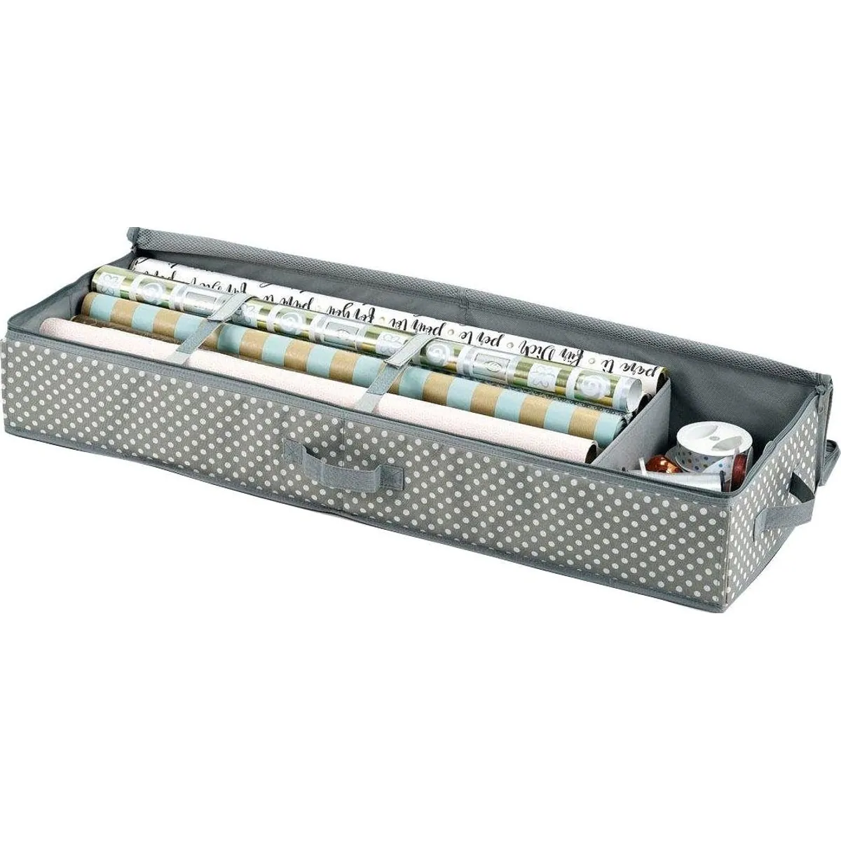 Zeller Aufbewahrungsbox, effizienter Geschenkpapier-Organizer, aus Polyester