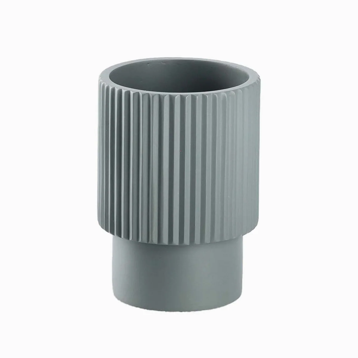 Zeller Badaccessoire-Set 3-teilig, moderne Rillenoptik in Salbeigrün 3